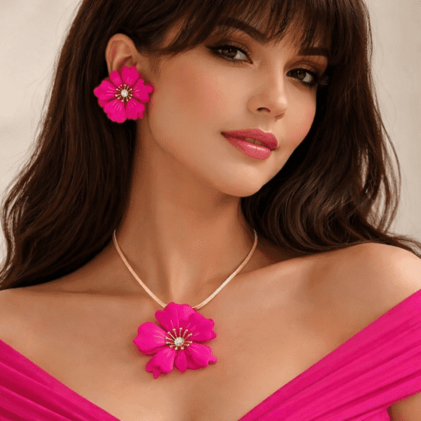 Set colier Floare de roza