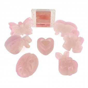 cocosapun transparent figurine cu argan migdale dulci si parfum de roze 50 g 16 1